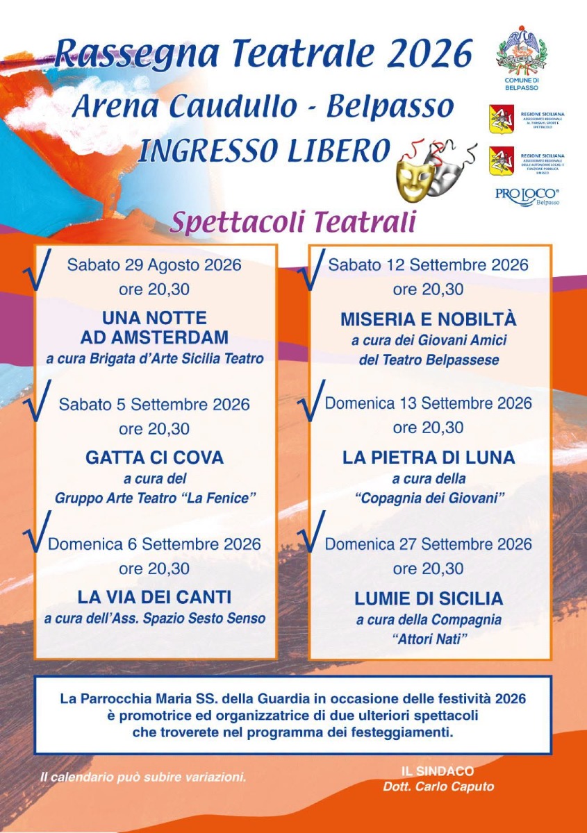 Locandina rassegna teatrale a Belpasso