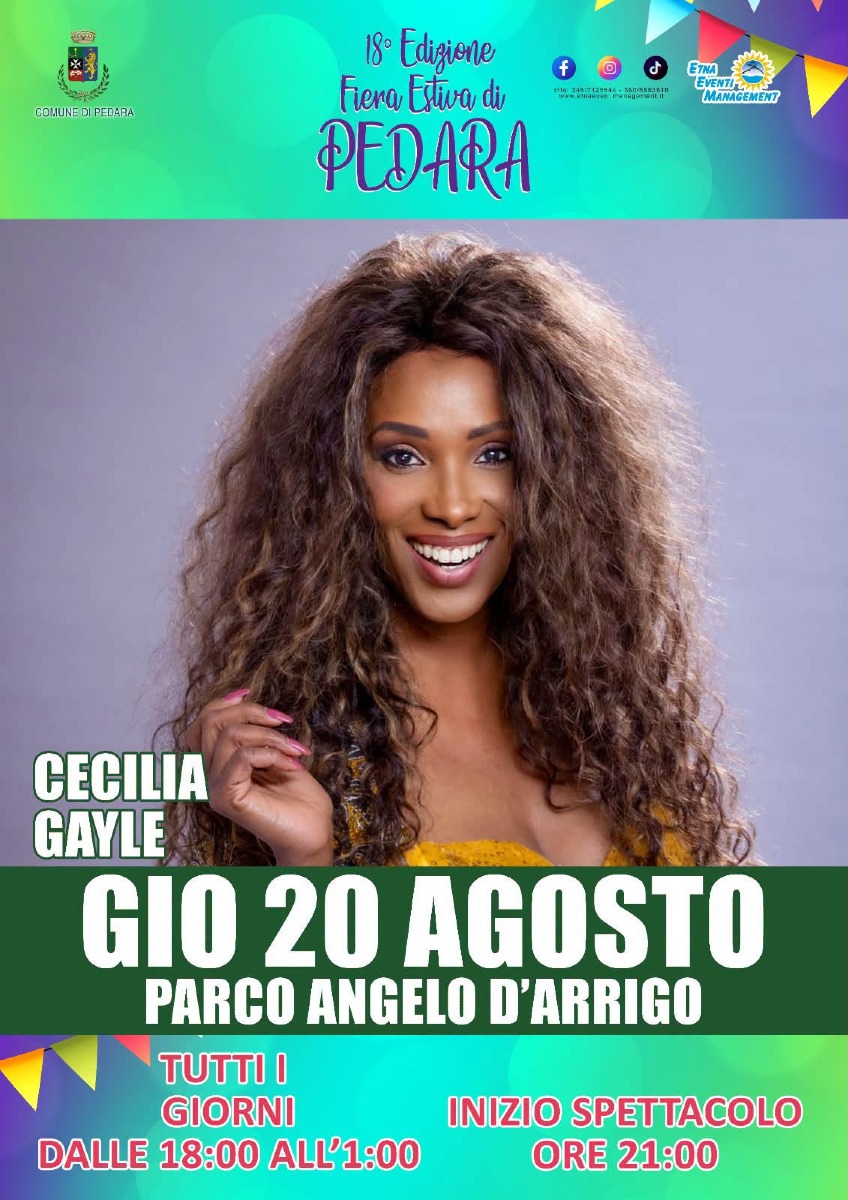 Locandina ufficiale di Cecilia Gayle a Pedara