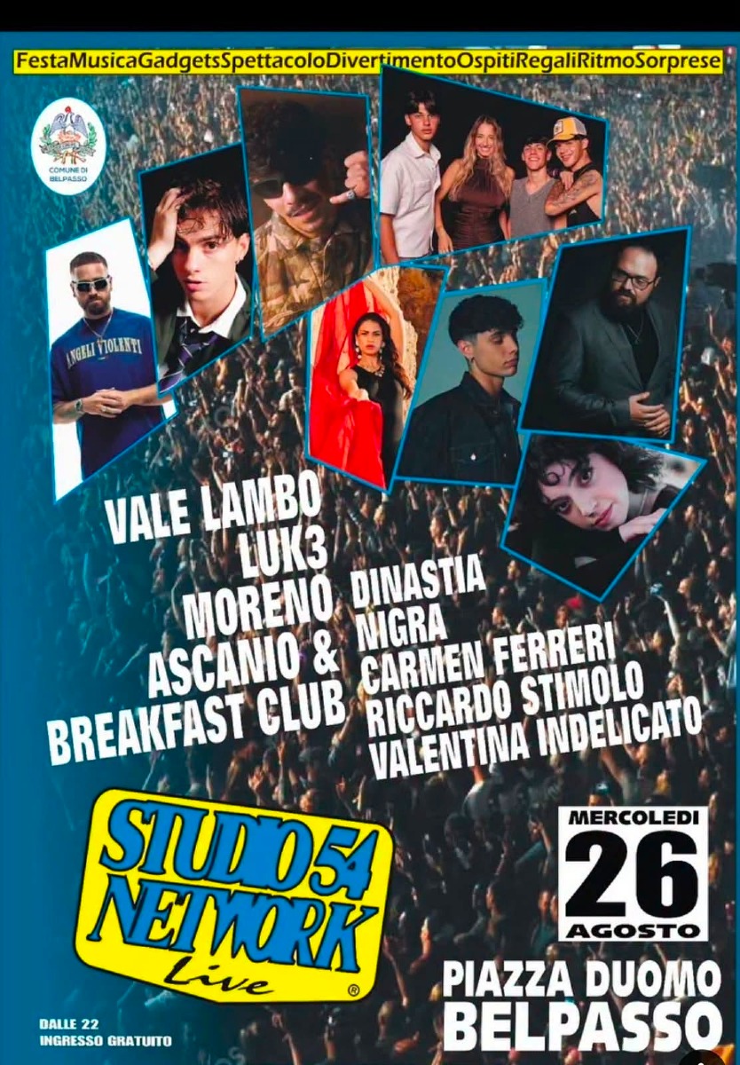 Locandina Studio 54 Network a Belpasso