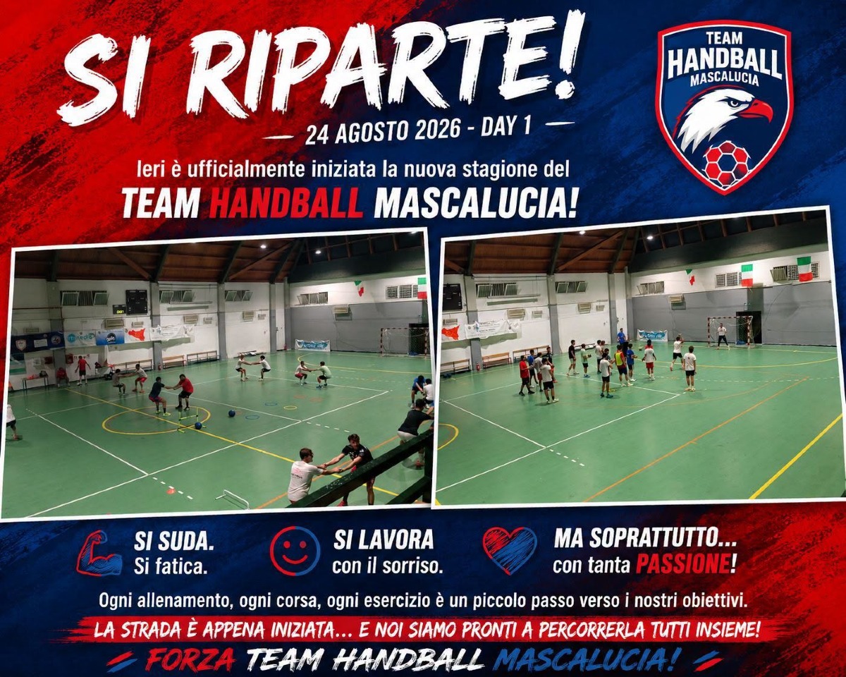 Locandina della nuova stagione del Team Handball Mascalucia