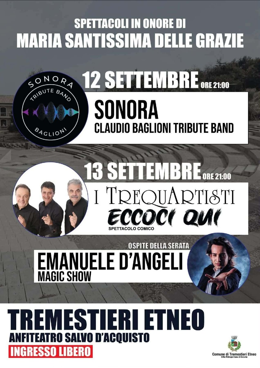 Locandina eventi a Tremestieri Etneo