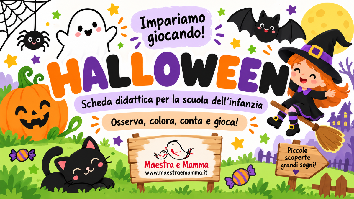 Halloween per la scuola dell’infanzia: scheda didattica da stampare - 