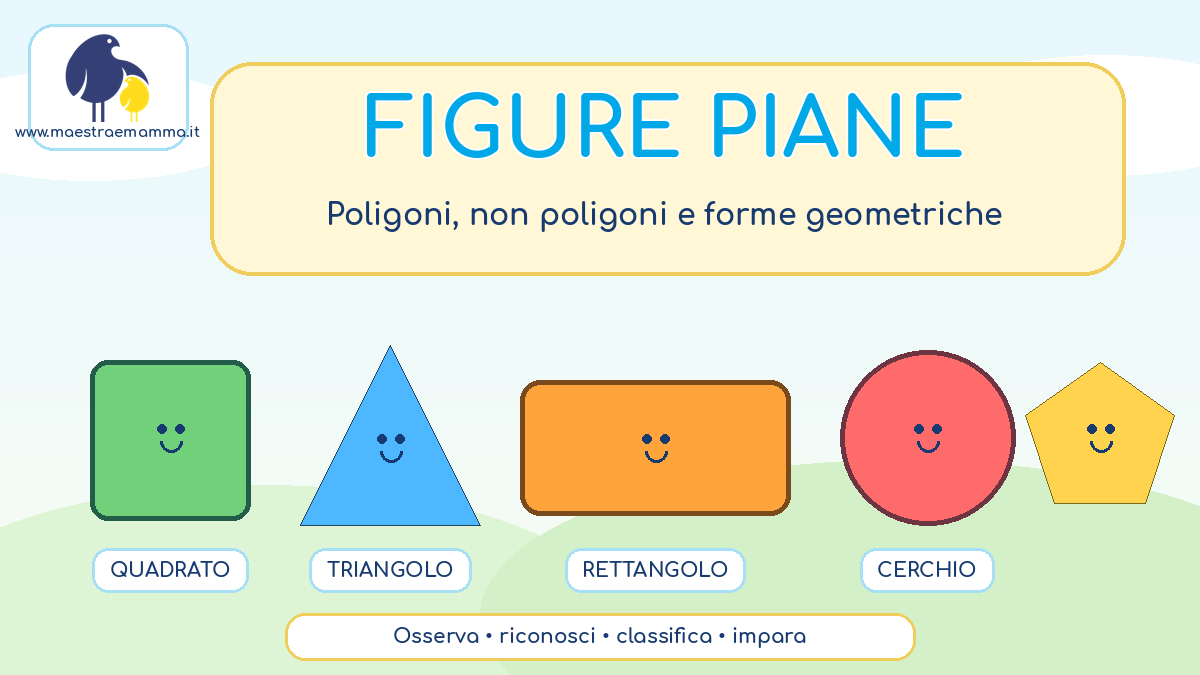 Figure piane, poligoni e non poligoni: scheda di geometria per la primaria - 