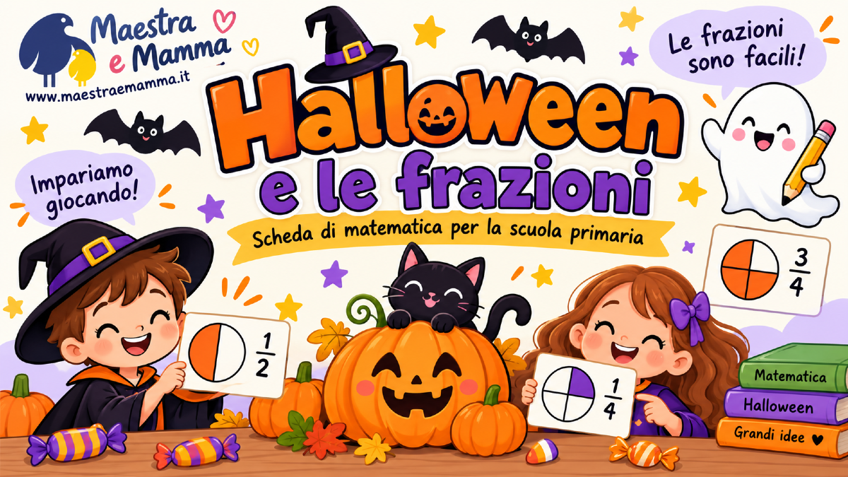 Halloween e le frazioni: scheda didattica di matematica per la scuola primaria