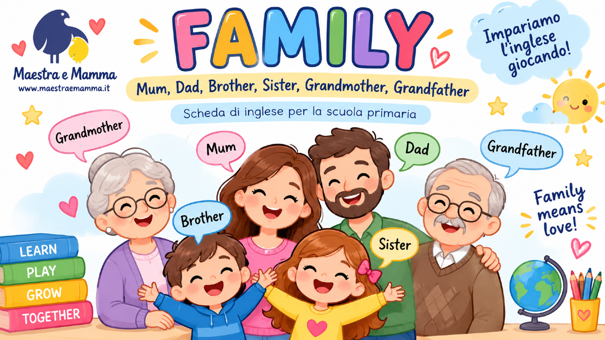 Family members: scheda di inglese per la scuola primaria - 