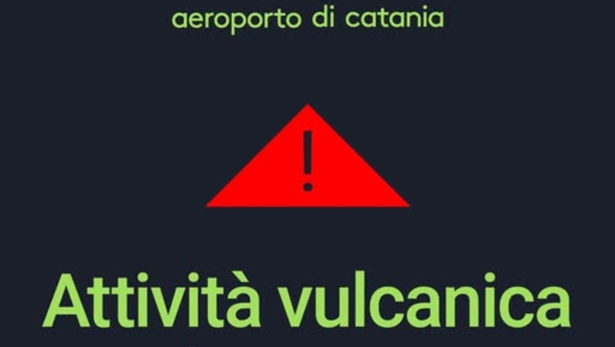 Eruzione dell’Etna blocca voli a Catania: settore C1 chiuso, arrivi sospesi fino alle 16:00 - 
