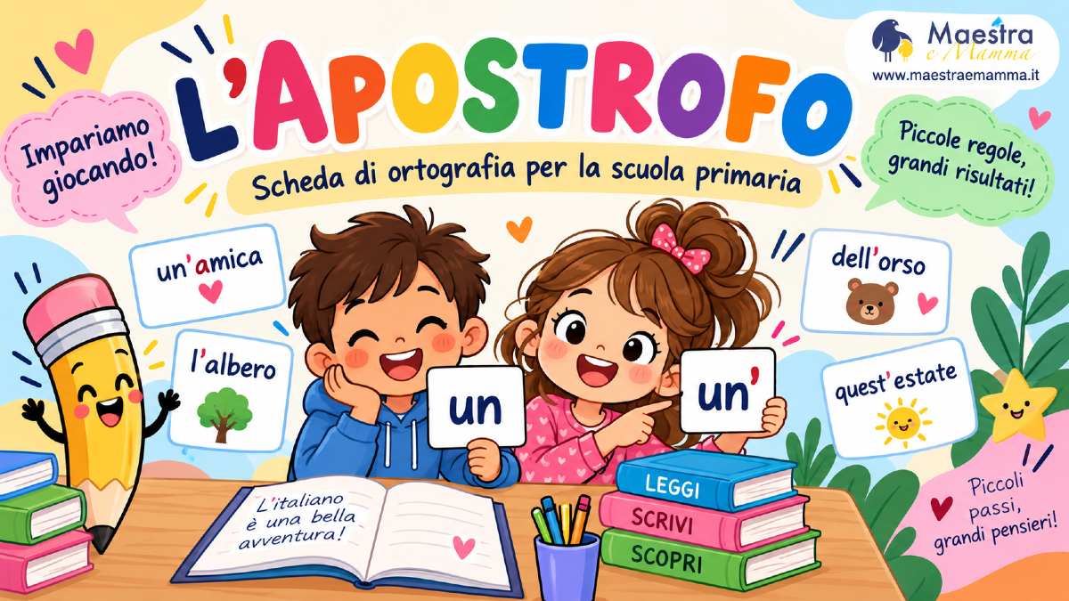 L’apostrofo: scheda didattica di ortografia per la scuola primaria