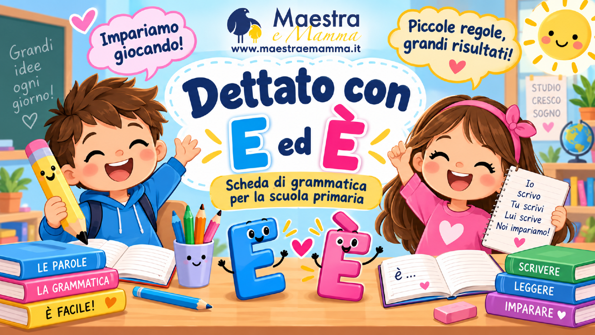 Dettato con E ed È: scheda di grammatica per la scuola primaria - 