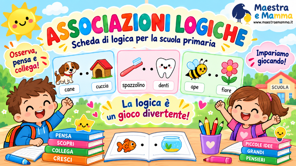 Associazioni logiche: scheda didattica di logica per la scuola primaria - 