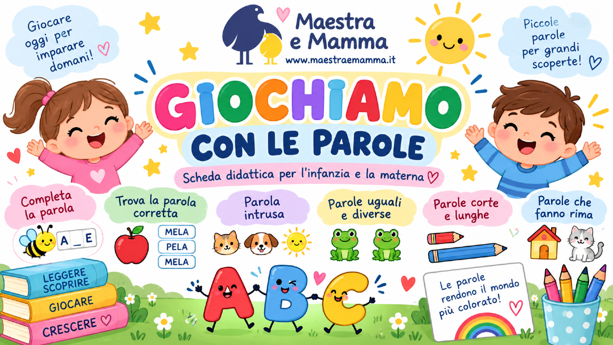 Giochiamo con le parole: scheda didattica per infanzia e materna - 
