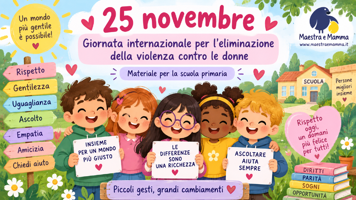 25 novembre: scheda didattica per la scuola primaria su rispetto e gentilezza - 