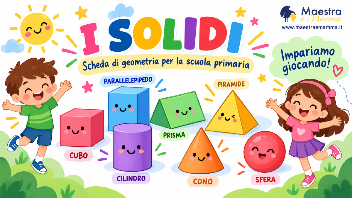 I solidi: scheda di geometria per la scuola primaria - 