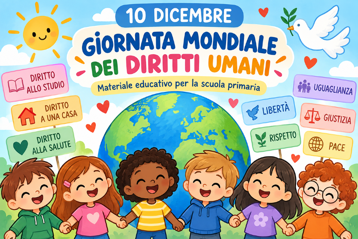 10 dicembre: Giornata mondiale dei diritti umani – scheda didattica per la primaria - 
