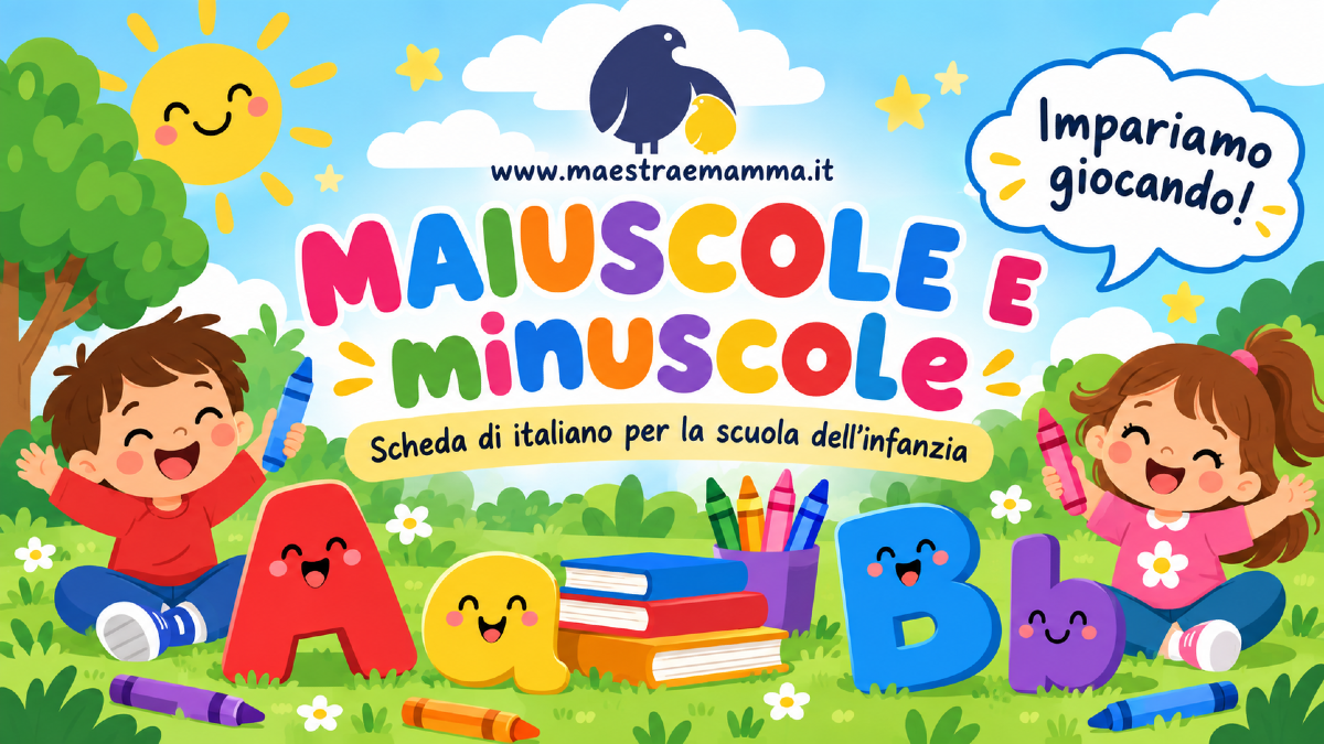 Maiuscole e minuscole: scheda didattica per la scuola dell’infanzia - 