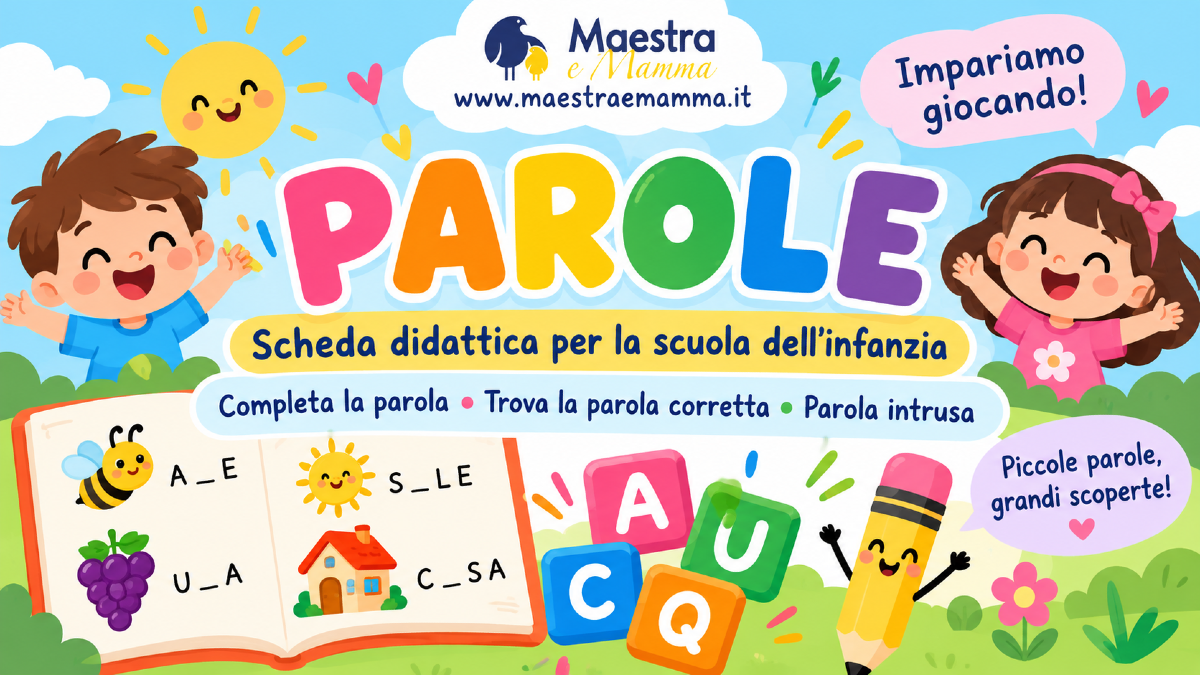 Giochiamo con le parole: scheda didattica per la scuola dell’infanzia - 