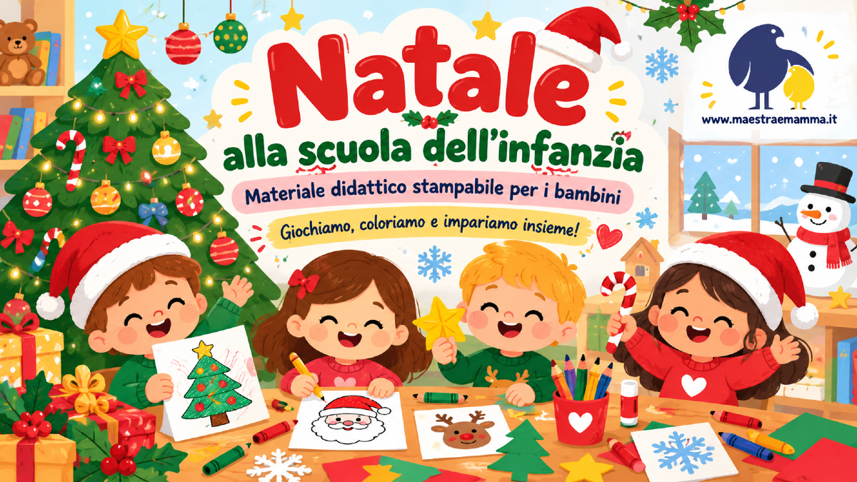 Natale alla scuola dell’infanzia: scheda didattica da stampare