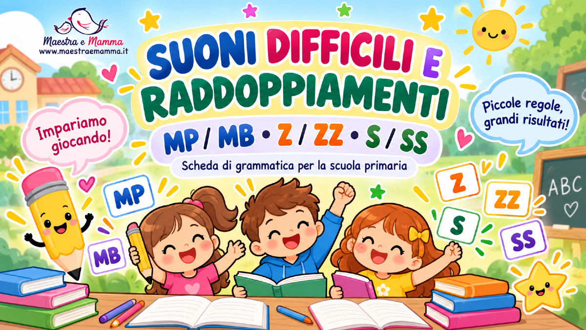 Suoni difficili e raddoppiamenti: scheda di grammatica per la primaria - 