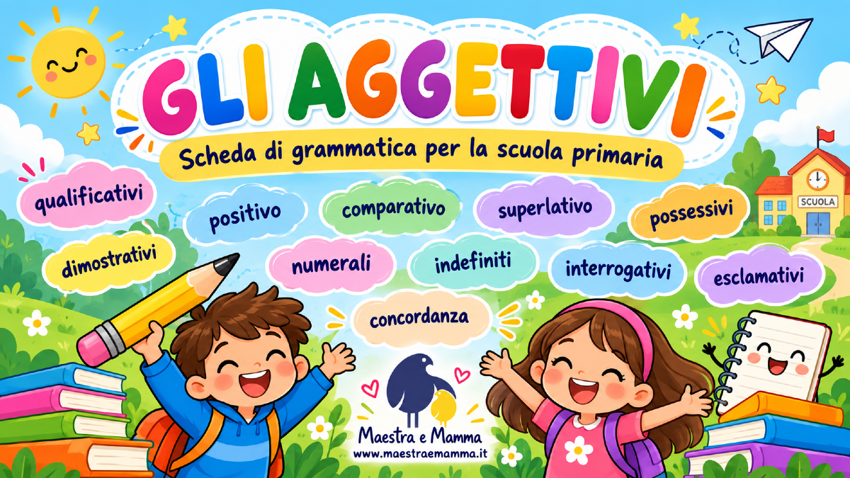 Gli aggettivi: scheda didattica di grammatica per la scuola primaria - 