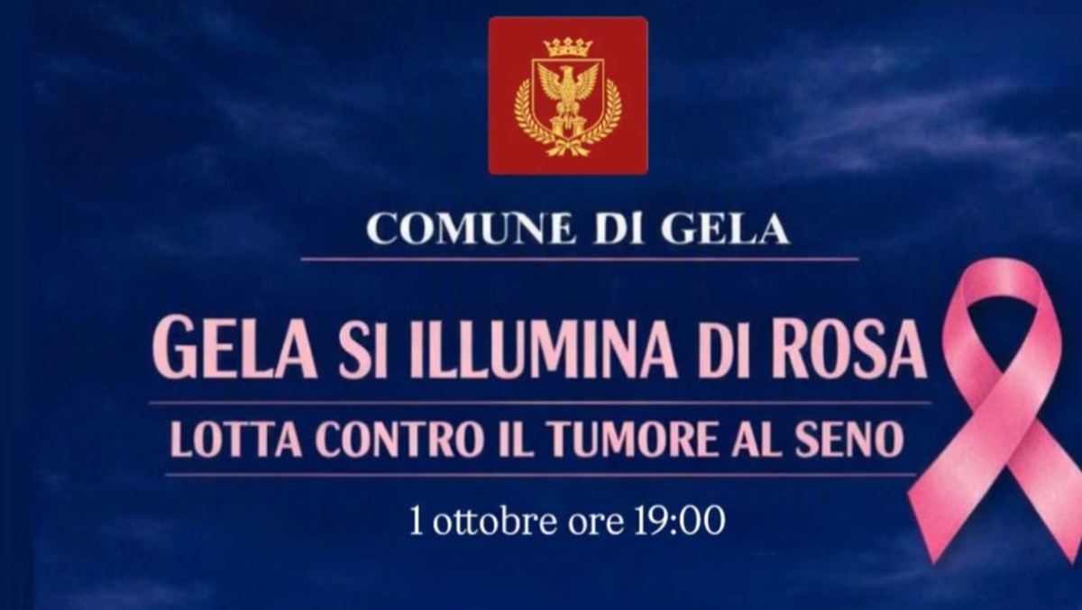 Gela si tinge di rosa: il Palazzo Comunale illuminato il 1° ottobre per la prevenzione del tumore al seno - 