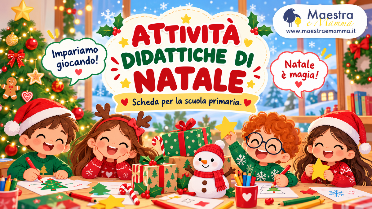 Attività didattiche di Natale per la scuola primaria: scheda da stampare - 