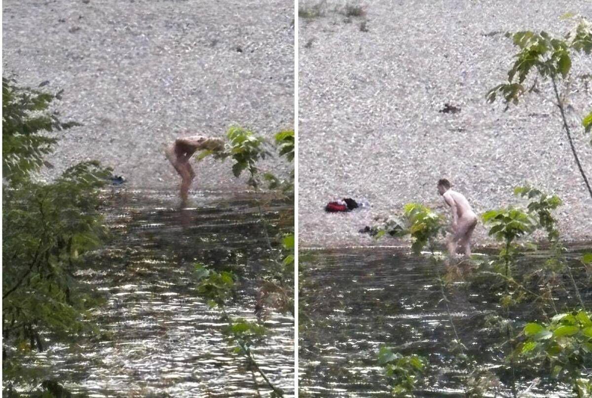 Bagno senza veli nel Brenta, due uomini entrano in acqua nonostante il divieto - 