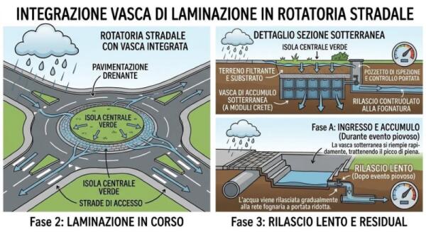 Mascalucia affronta i 'fiumi' urbani: la proposta di rotatorie drenanti del movimento SI PUÒ FARE
