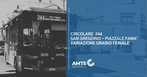 AMTS: da mercoledì 23 settembre variazioni all'orario feriale della circolare 244