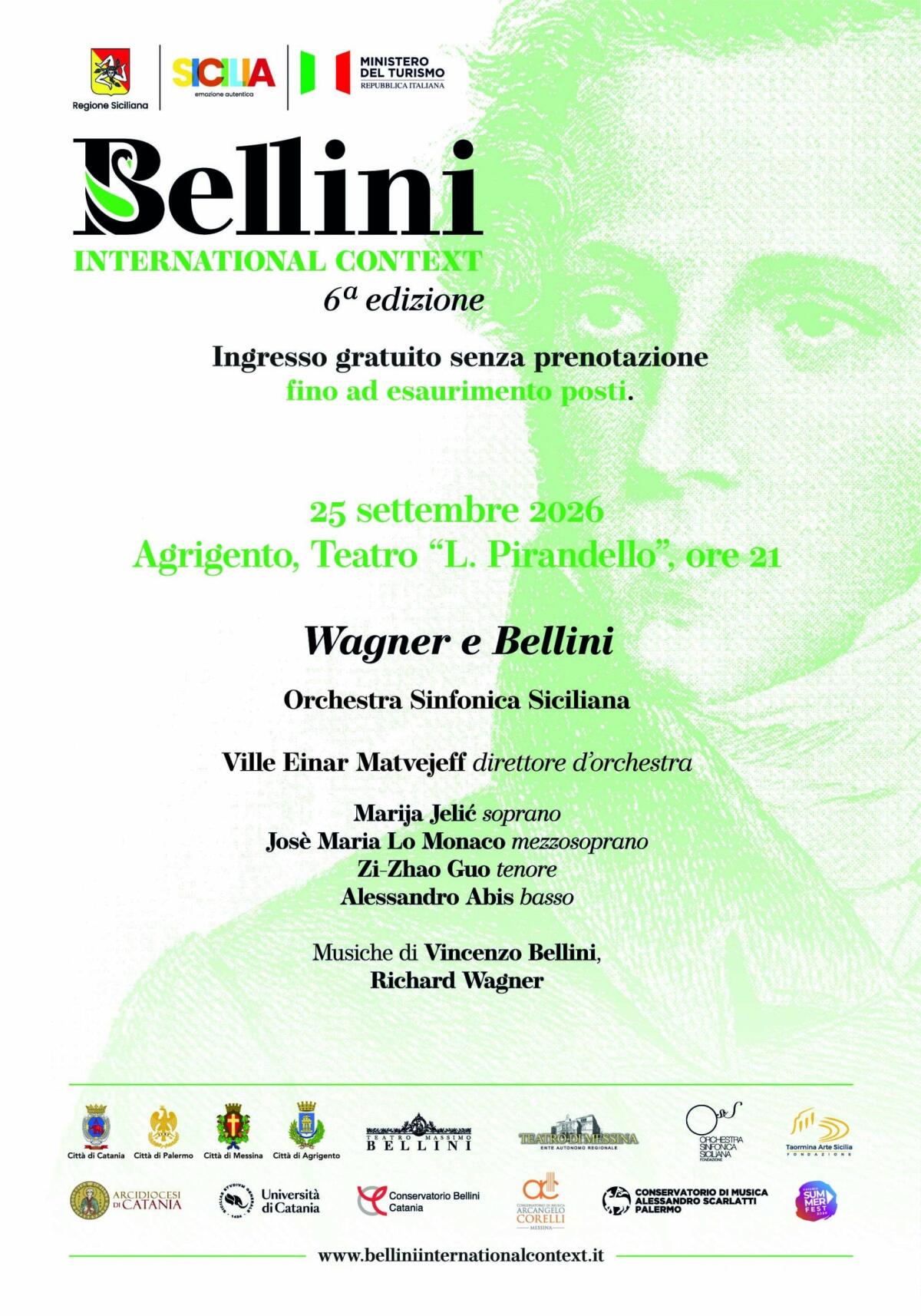 Wagner e Bellini: l'Orchestra Sinfonica Siciliana al Pirandello il 25 settembre