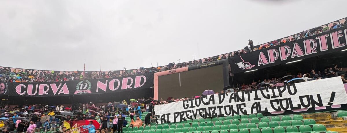 Palermo, la Curva Nord lancia la campagna: “Gioca d’anticipo. Fai prevenzione al colon” - 