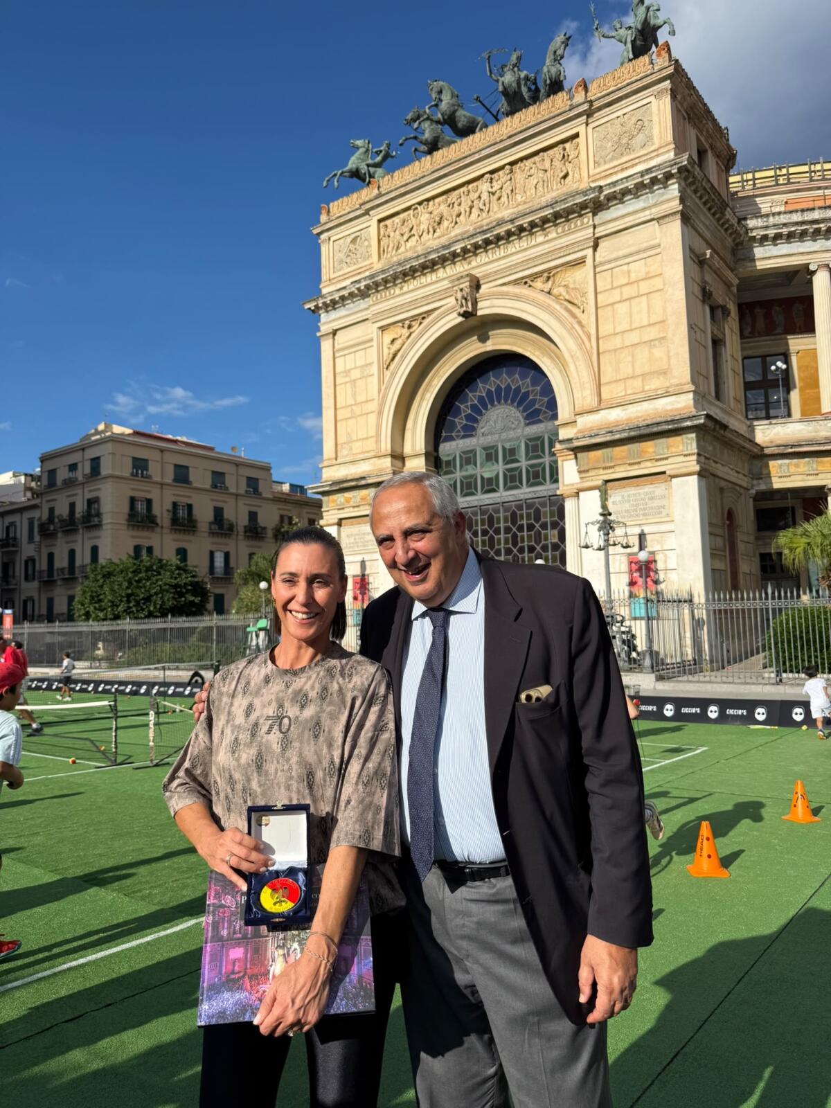 Palermo: 'Tennis in piazza' anima piazza Politeama, il sindaco Lagalla elogia l'iniziativa - 