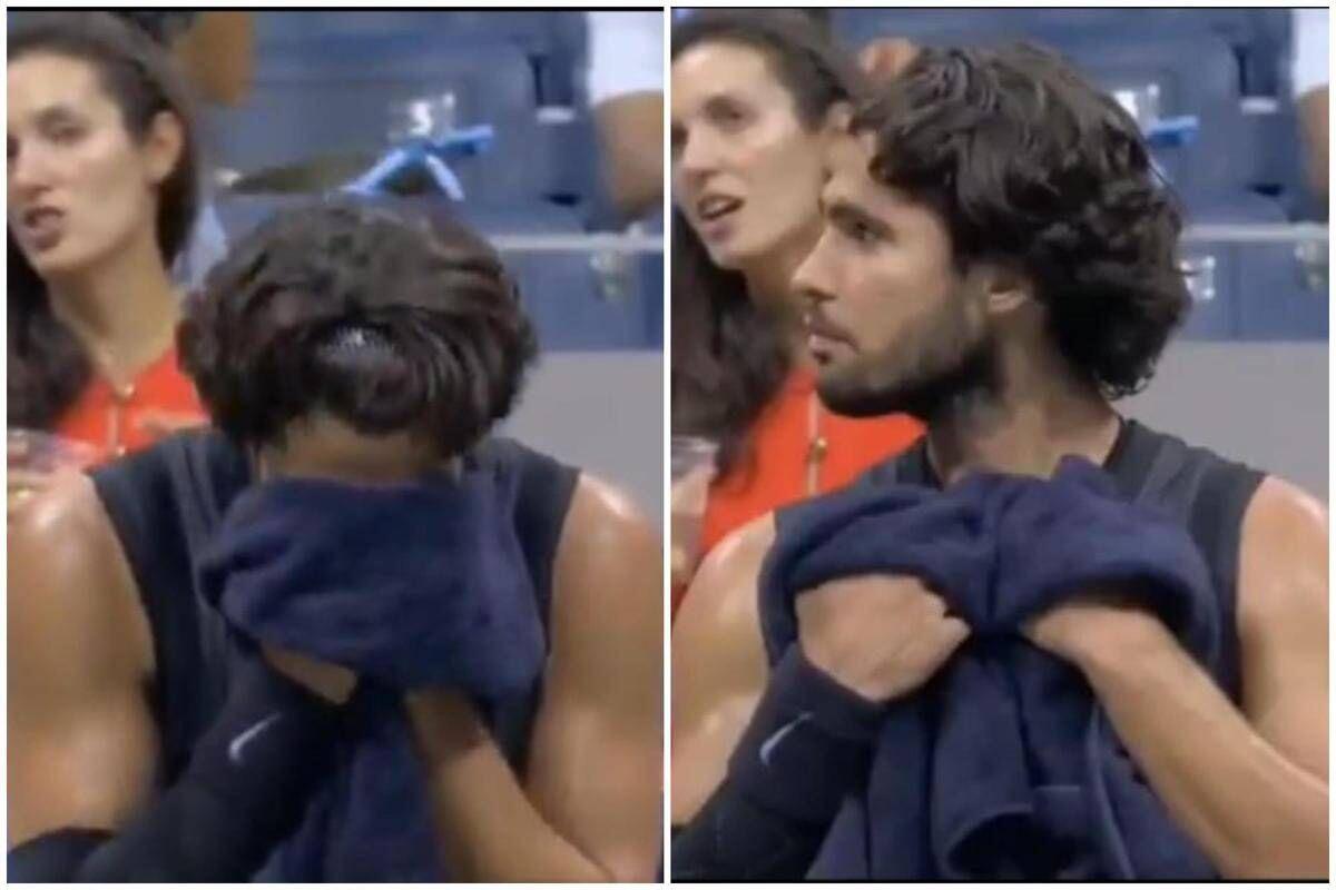 Alcaraz vomita agli US Open e... litiga con un cameraman - Video - 