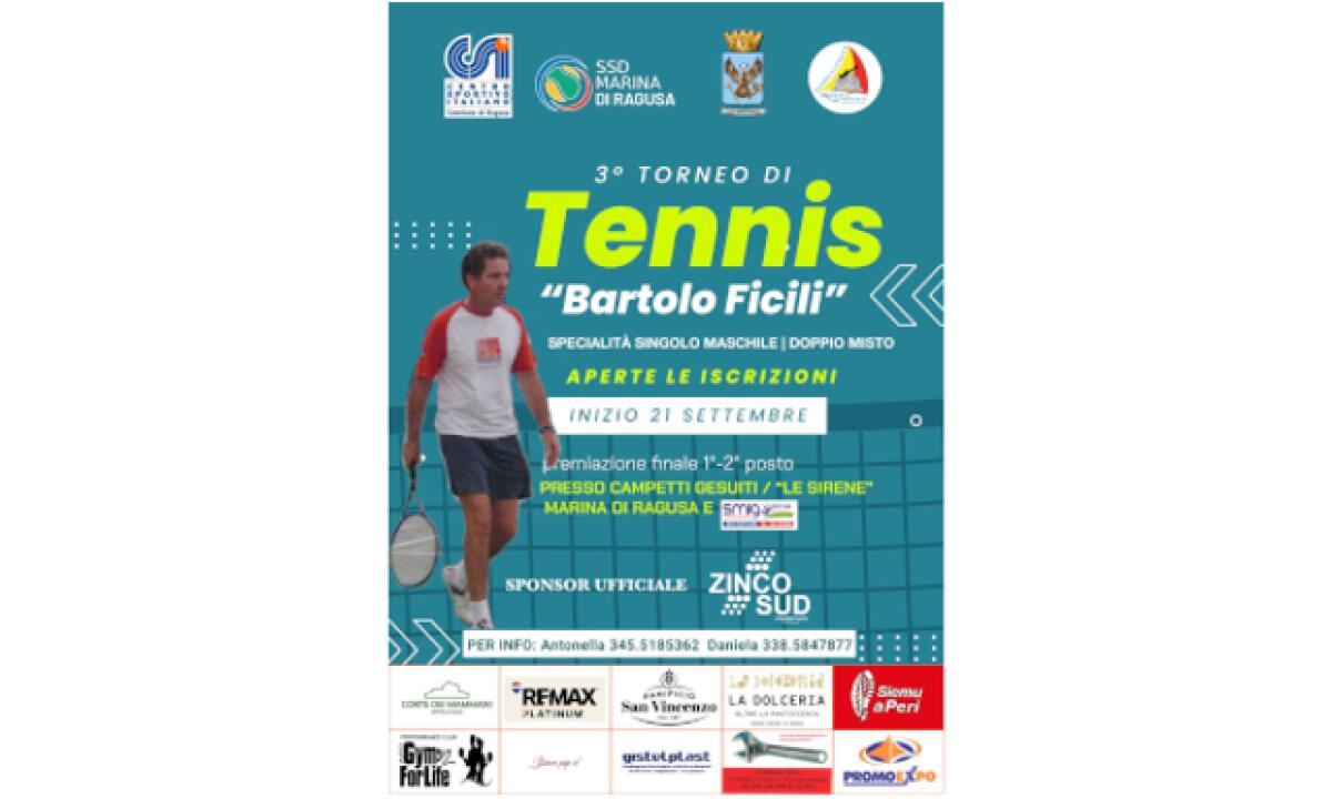 Torneo di Tennis “Bartolo Ficili”: torna a Marina di Ragusa il memorial alla 3ª edizione - 