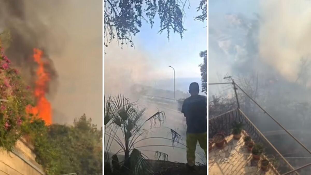 Fiamme a Taormina fino alle case: il sindaco De Luca denuncia un incendio doloso - 