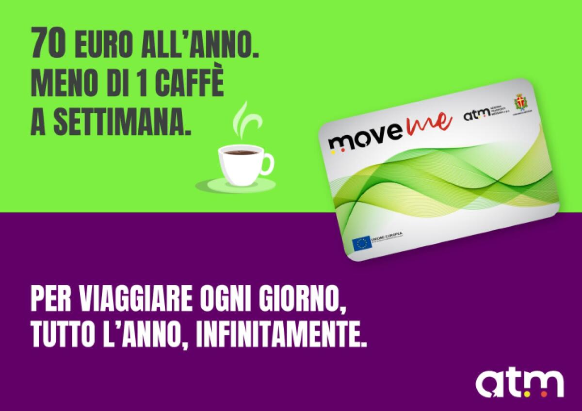 MoveMe: parte la campagna abbonamenti ATM a 70 euro, sottoscrizioni dal 21 settembre - 