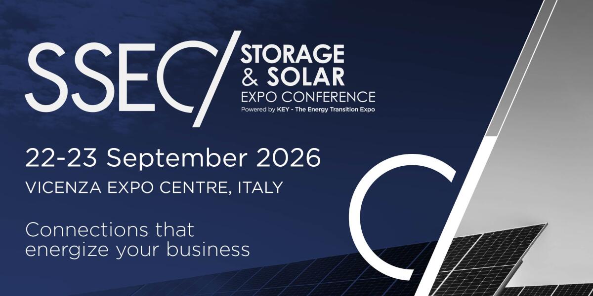 Ssec a Vicenza: il 22-23 settembre la fiera del fotovoltaico e dello storage - 