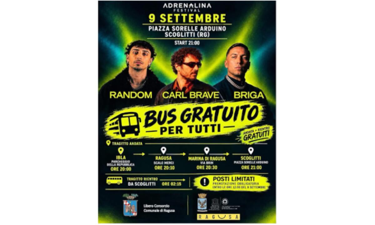Discobus gratuito per l'Adrenalina Festival a Scoglitti: servizio e istruzioni per il 9 settembre - 