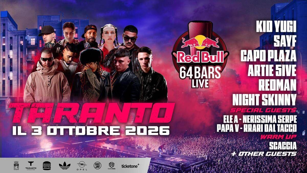 'Red Bull 64 Bars Live', Ele A, Nerissima Serpe e Papa V come special guest: il live a Taranto - 