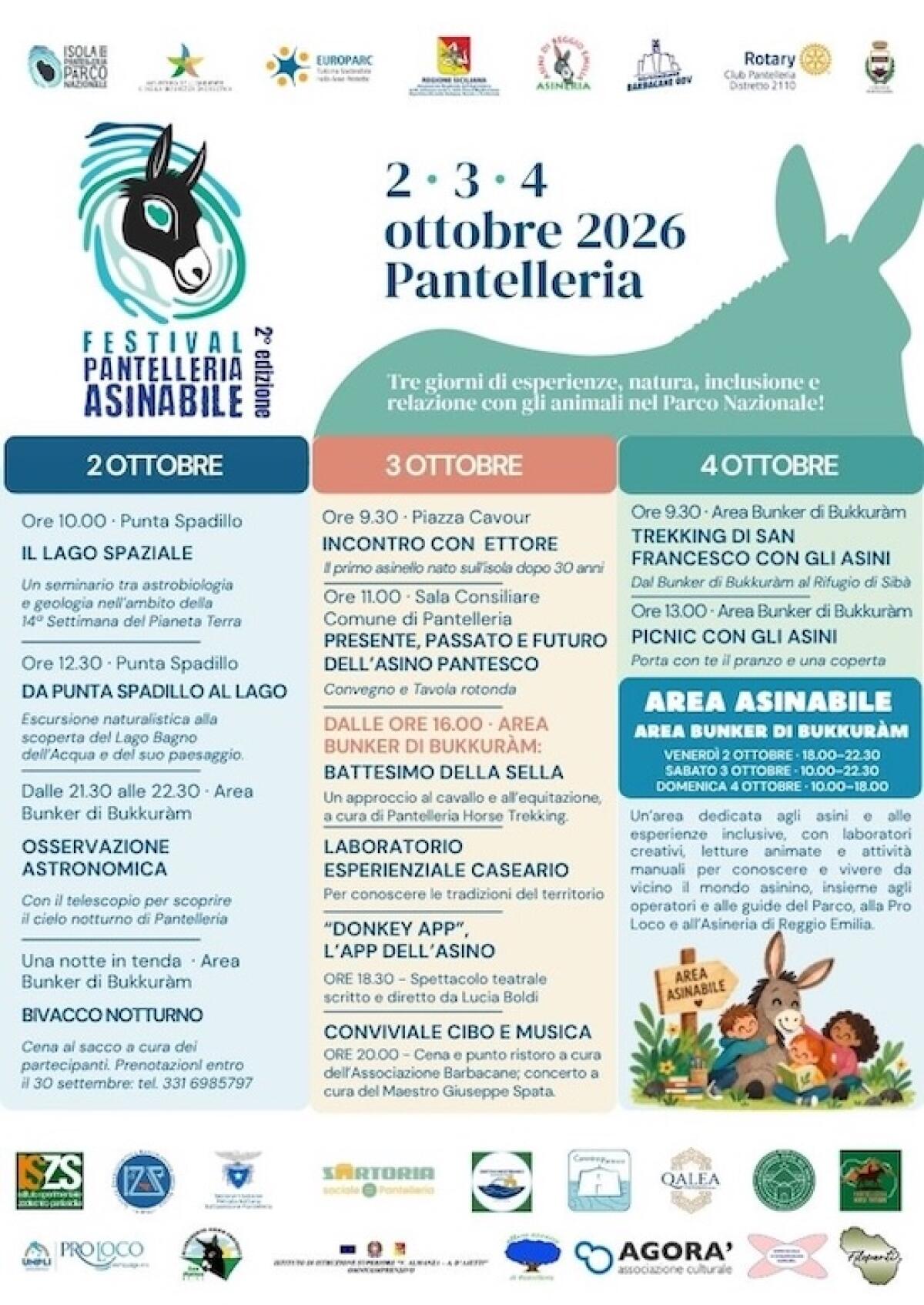 Pantelleria Asinabile 2026: tre giorni tra asini, bivacco notturno e inclusione - 