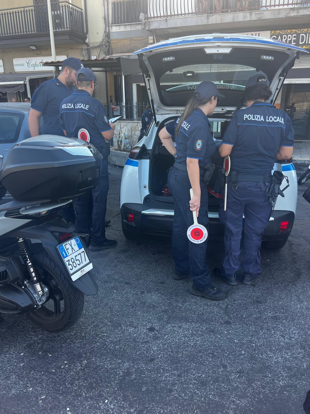 Polizia Locale: task force a San Giorgio e Nesima, 9 fermi e 9 sequestri per violazioni del Codice della Strada - 