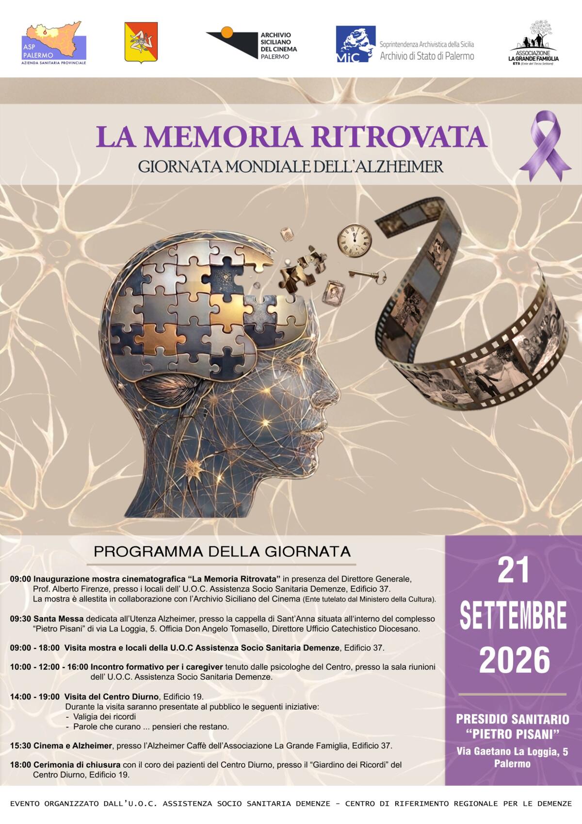 Giornata Mondiale dell’Alzheimer: Asp Palermo apre il Centro con la mostra "La memoria ritrovata" - 
