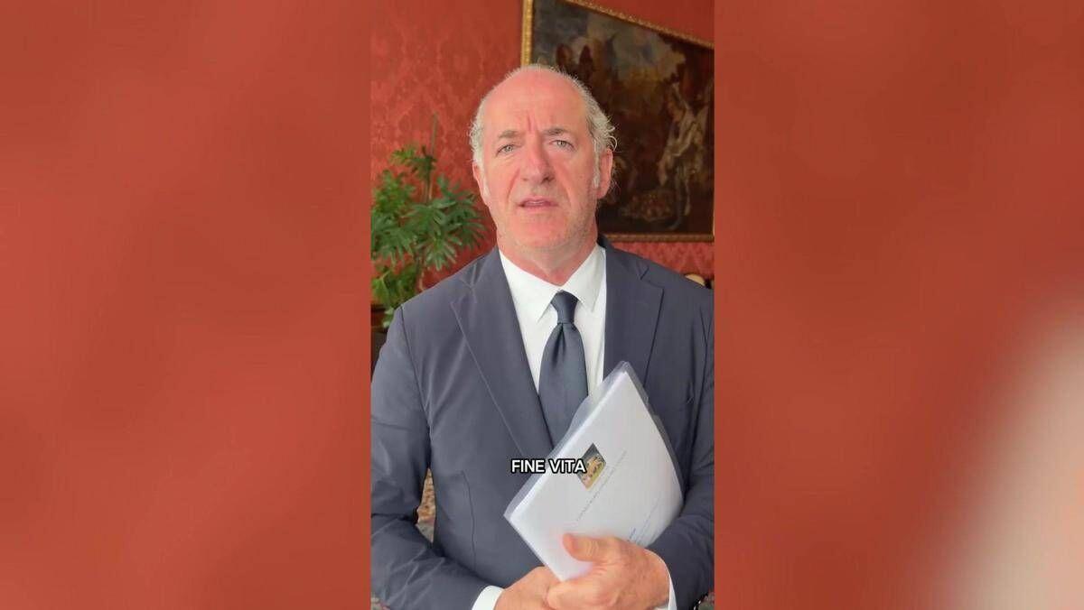 "La legge sul fine vita è stata approvata dal Veneto", il video messaggio di Zaia - 