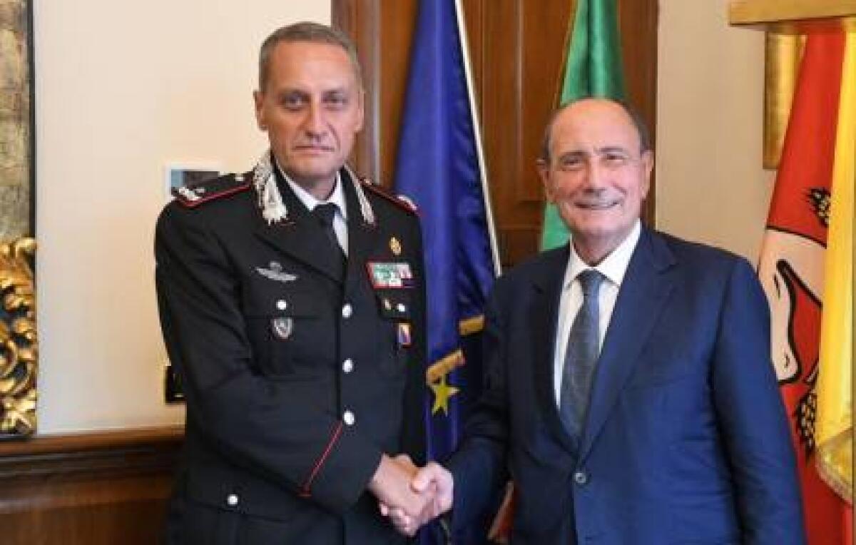 Schifani riceve il generale Magrini a Palazzo d'Orléans: il comandante dei Carabinieri di Palermo trasferito a Roma - 