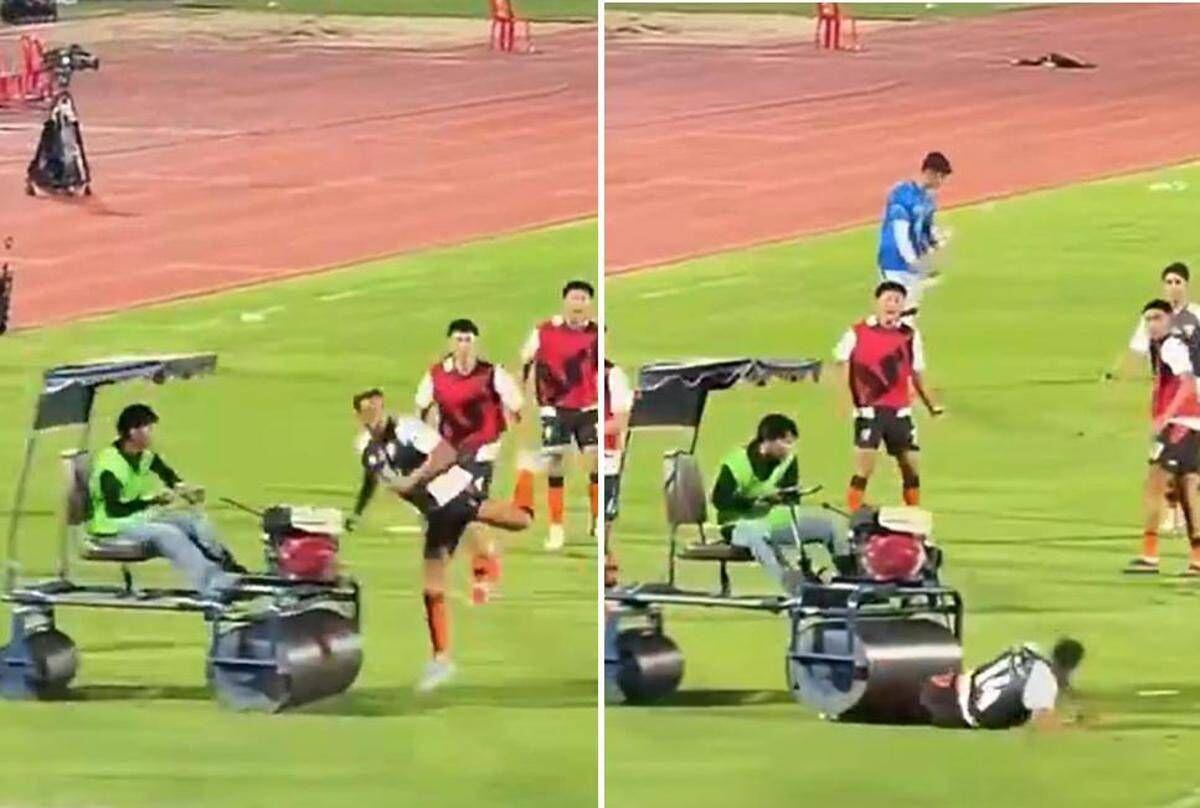 Calciatore investito in campo, l'incidente da brividi - Video - 