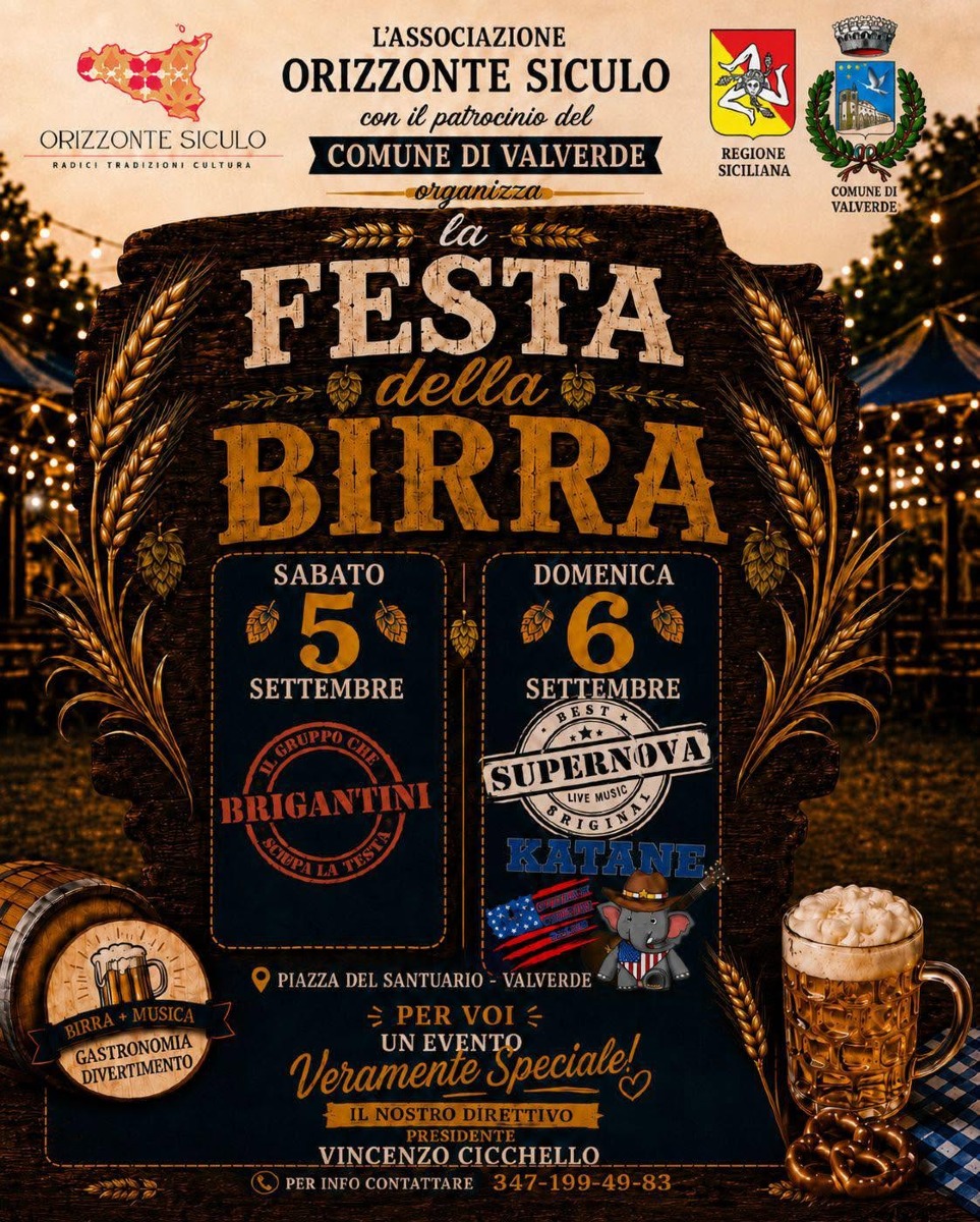 Locandina ufficiale Festa della Birra a Valverde