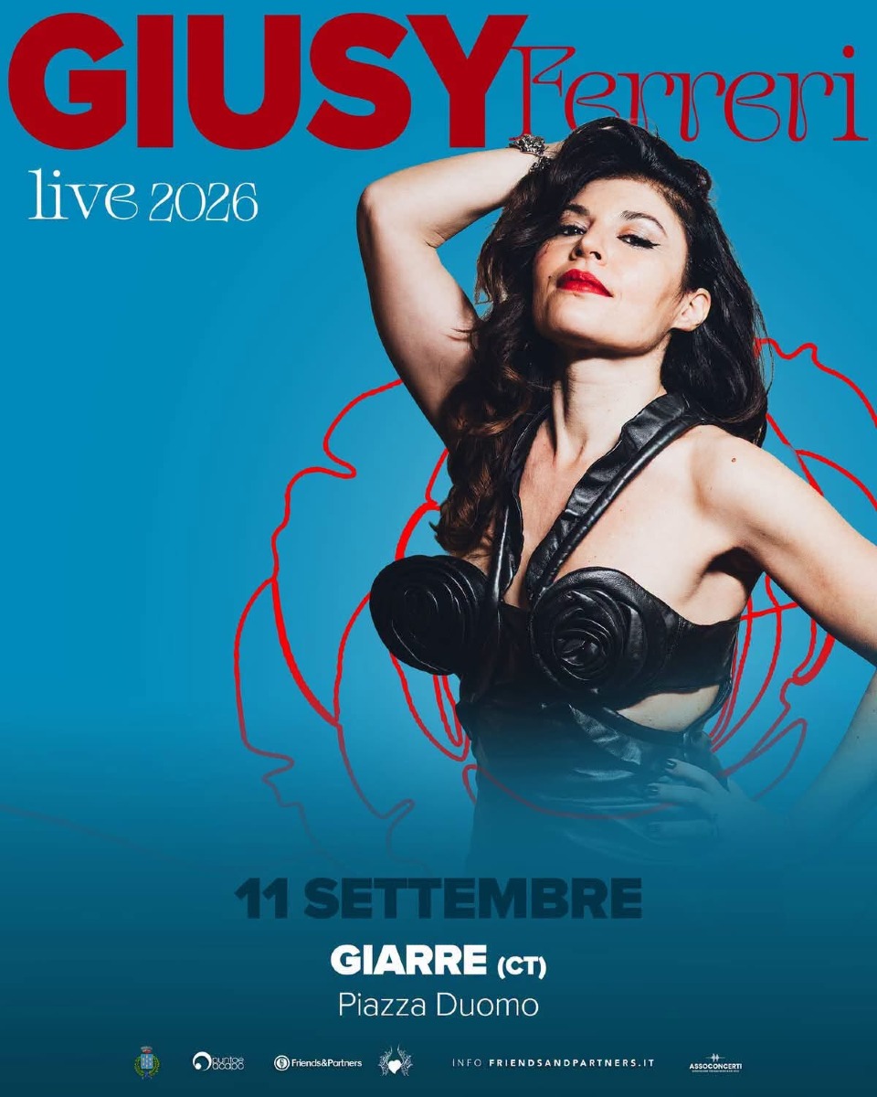 Locandina del concerto di Giusi Ferreri a Giarre