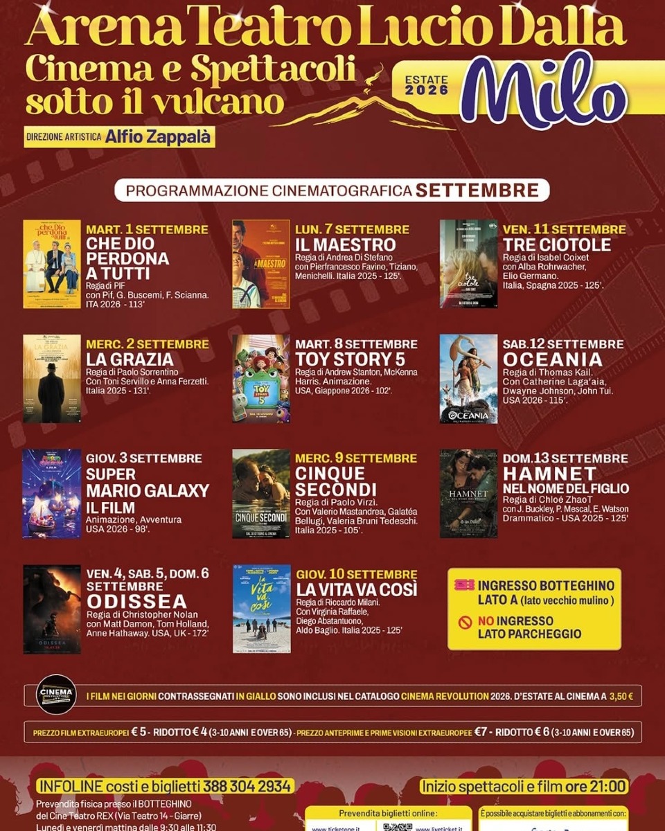 Programma rassegna cinematografica a Milo
