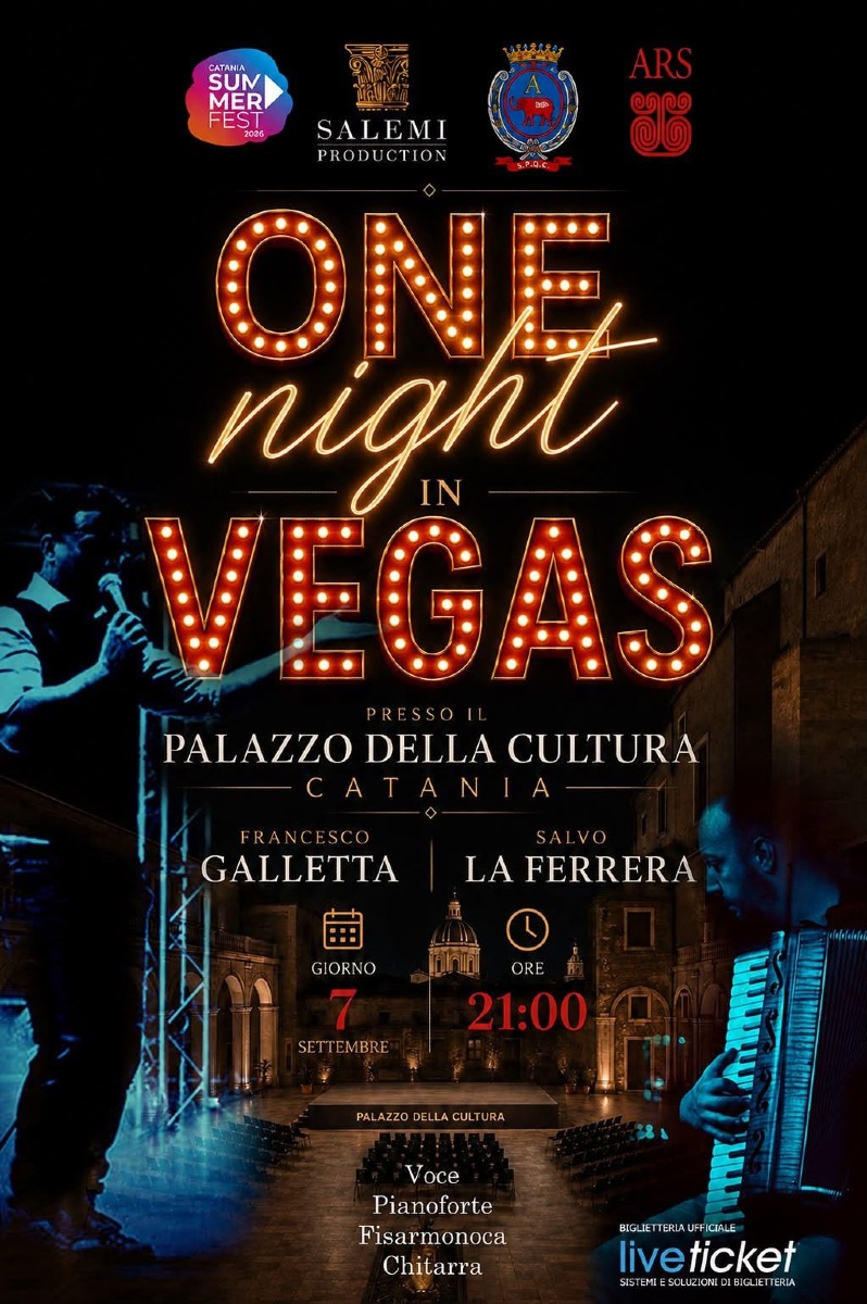 Locandina ufficiale di One night in Vegas a Catania
