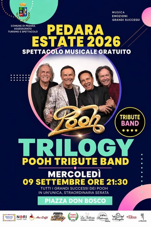 Locandina Pooh Tribute band a Pedara