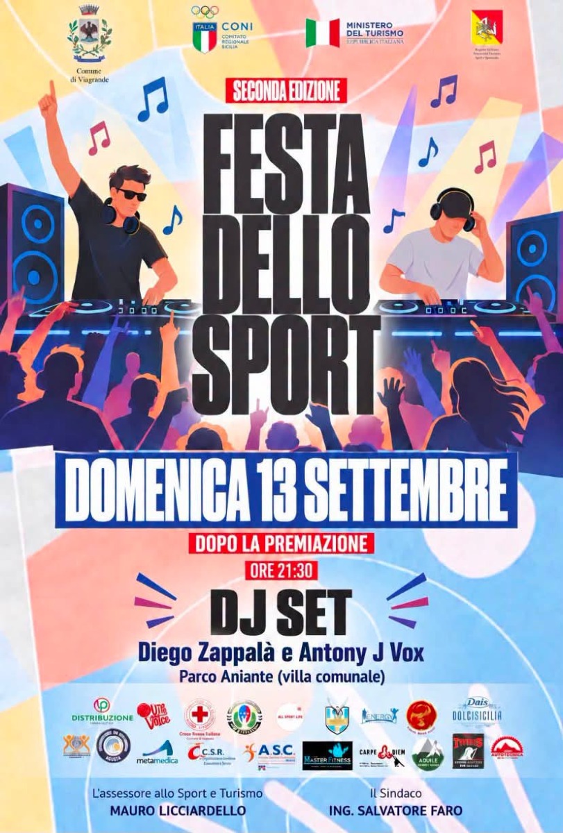 Locandina della serata di chiusura della Festa dello Sport 2026
