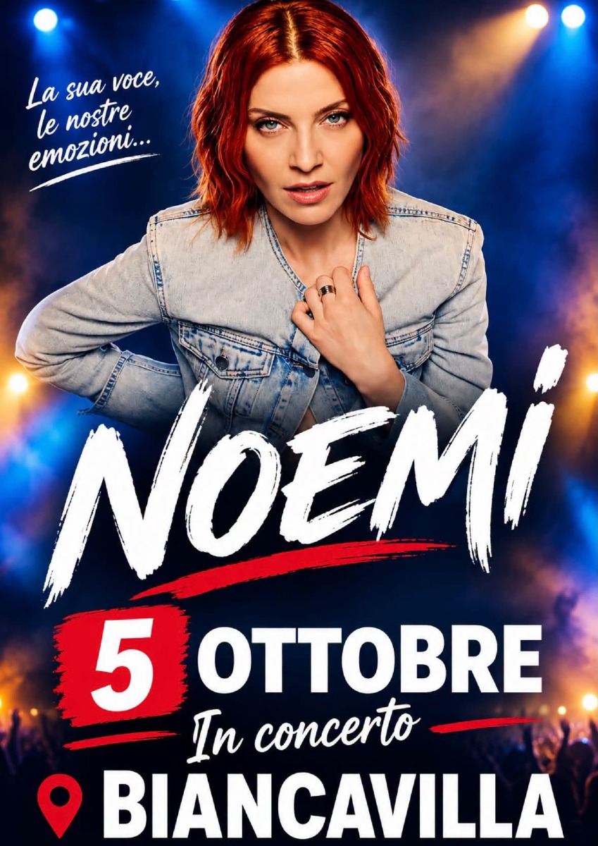 Locandina concerto Noemi a Biancavilla 